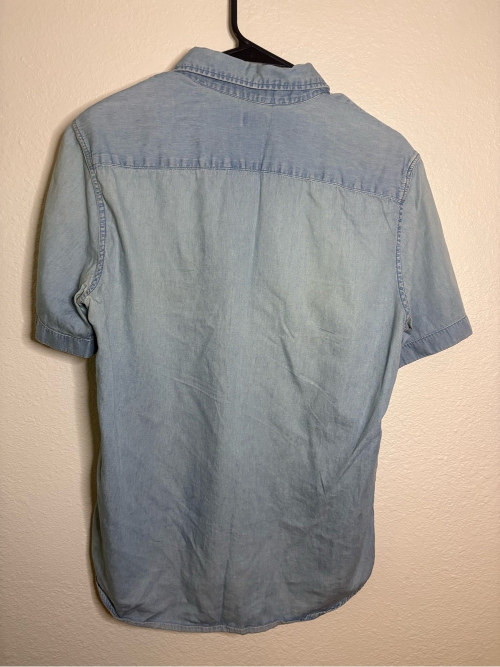 H&M Light Blue Short Sleeve Denim Shirt, S - Picture 3 of 3